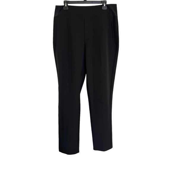 Athleta Brooklyn Ankle Pants Black Size 14 Tall Stretch Slim Fit Work Travel - Picture 1 of 7